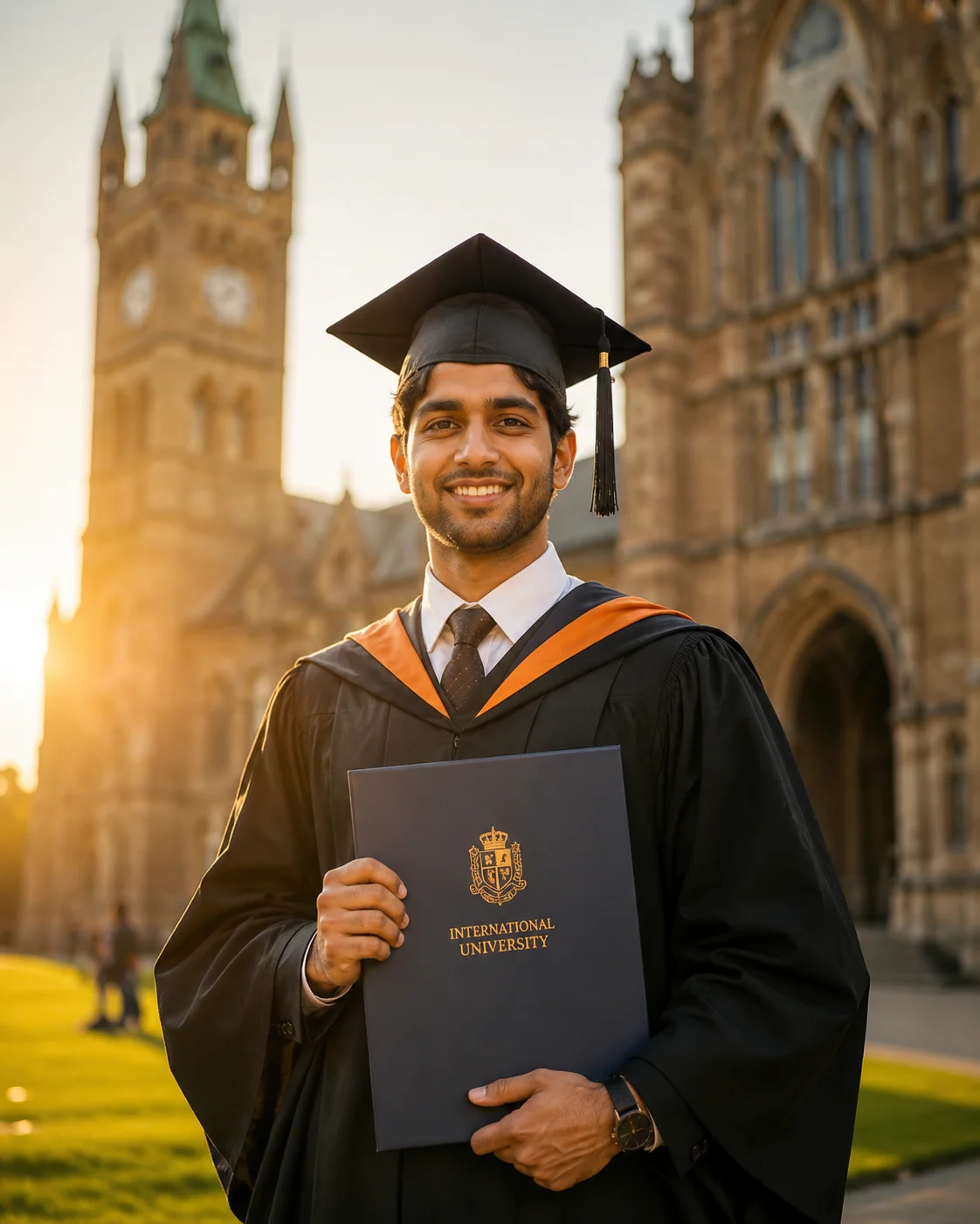 Students celebrating their admission success