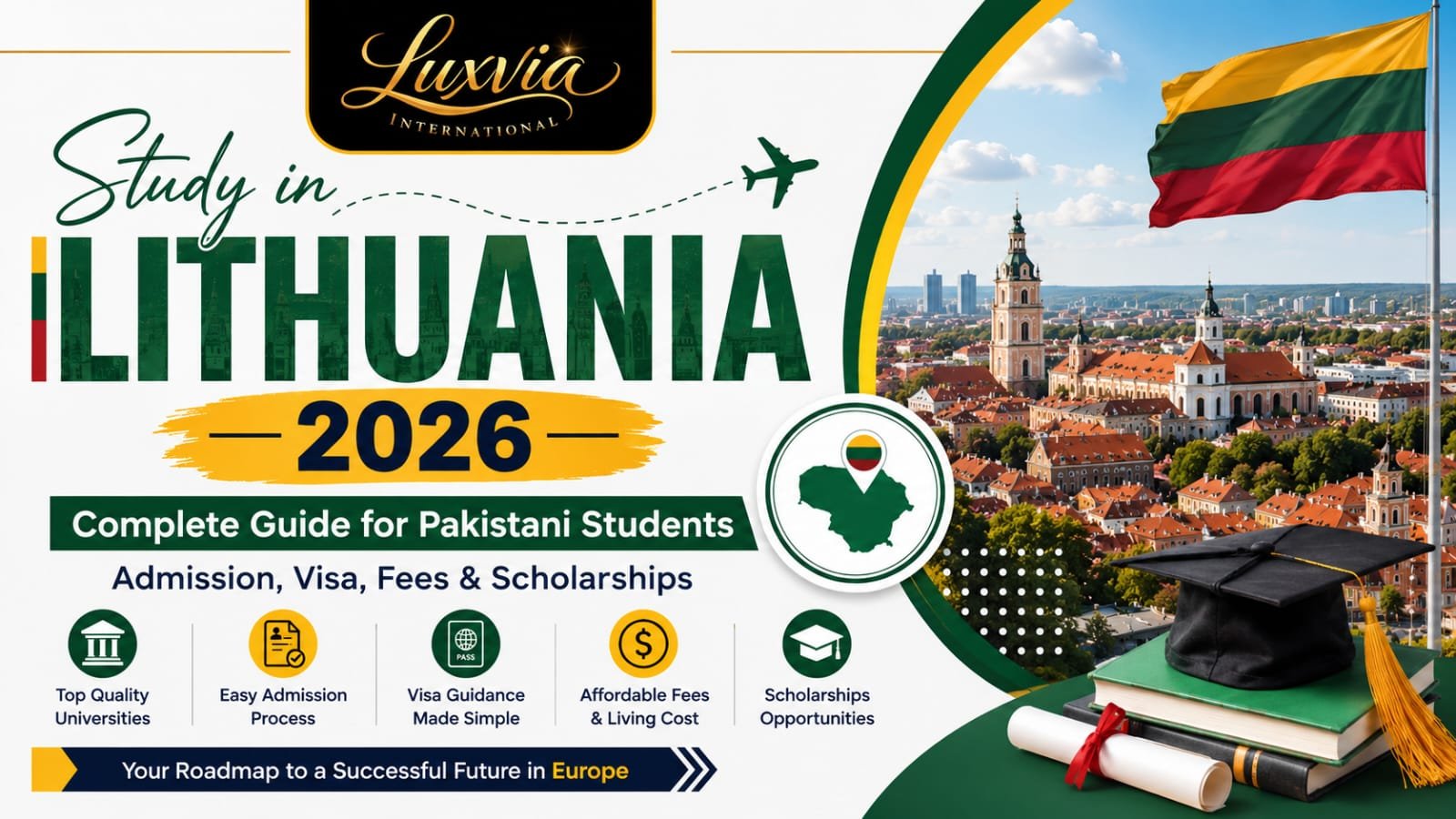 Study in Lithuania 2026 Best For Pakistani Students | Admission, Visa, Fees & Scholarships