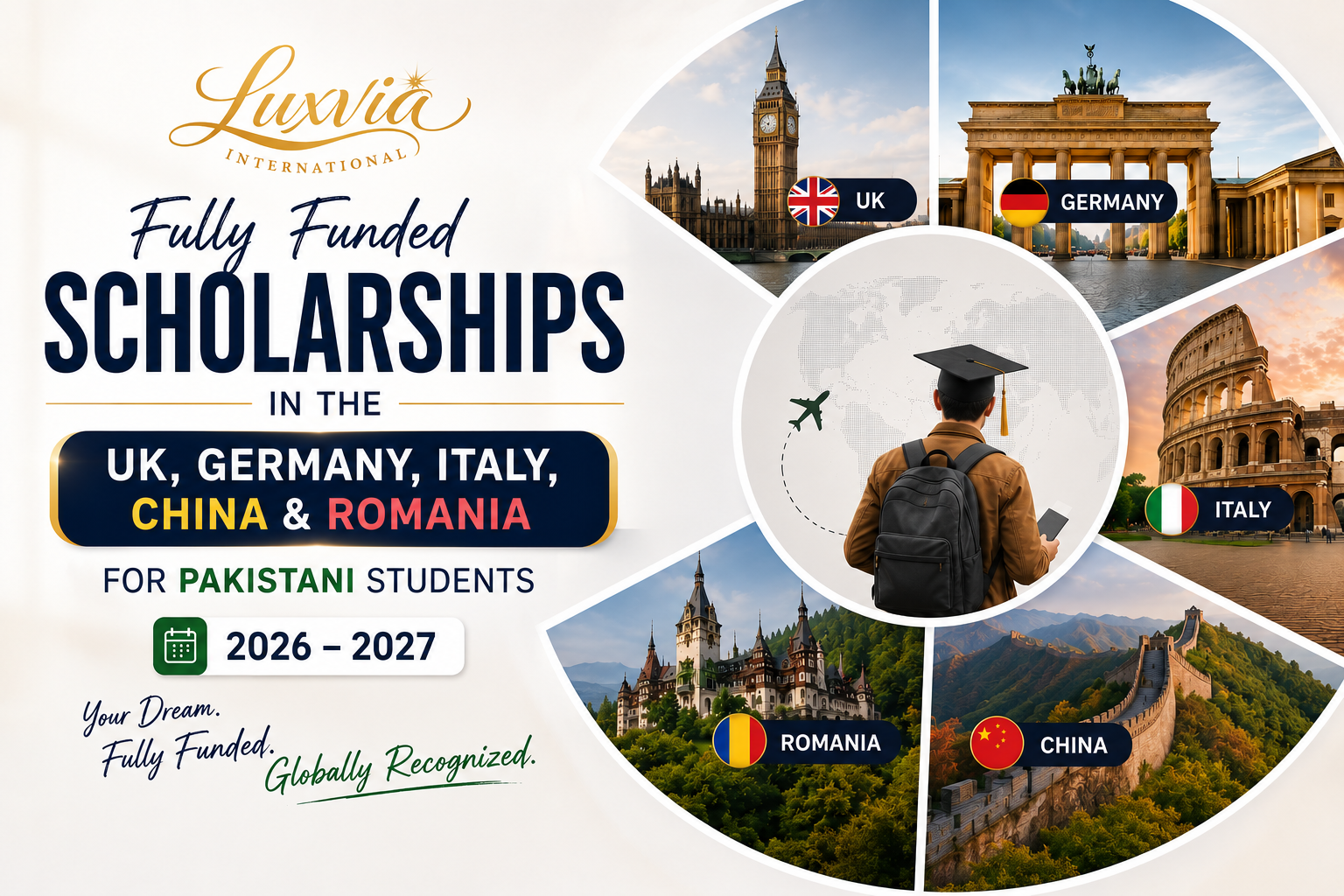 Fully Funded Scholarships in the UK, Germany, Italy, China & Romania Best for Pakistani Students (2026–2027)