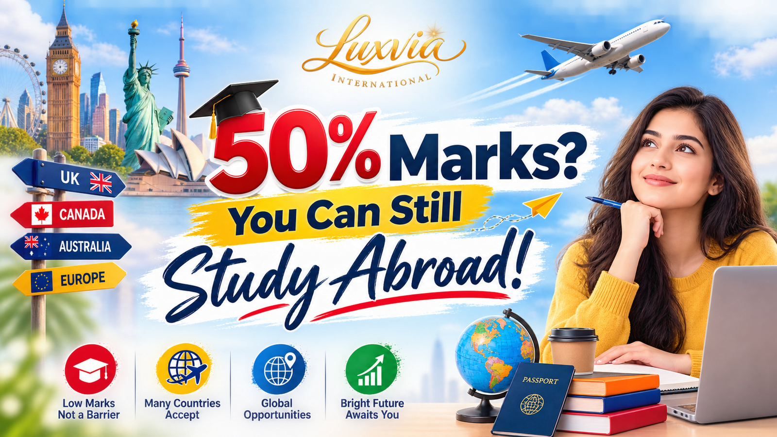 50% Marks? You Can Still Study Abroad: Top Options for Pakistani Students